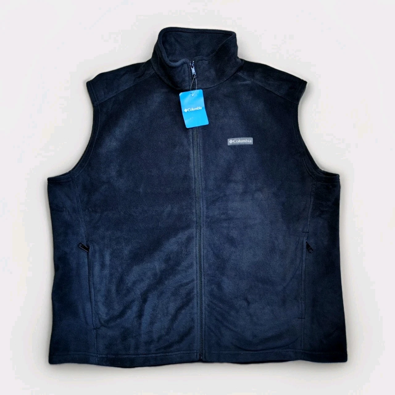 Columbia Full Zip Fleece Vest Steens Mountain Mens XXL Blue