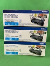 Lot Of 3-Genuine Brother TN331C Cyan Laser Toner Cartridge Sealed Box "NEW"