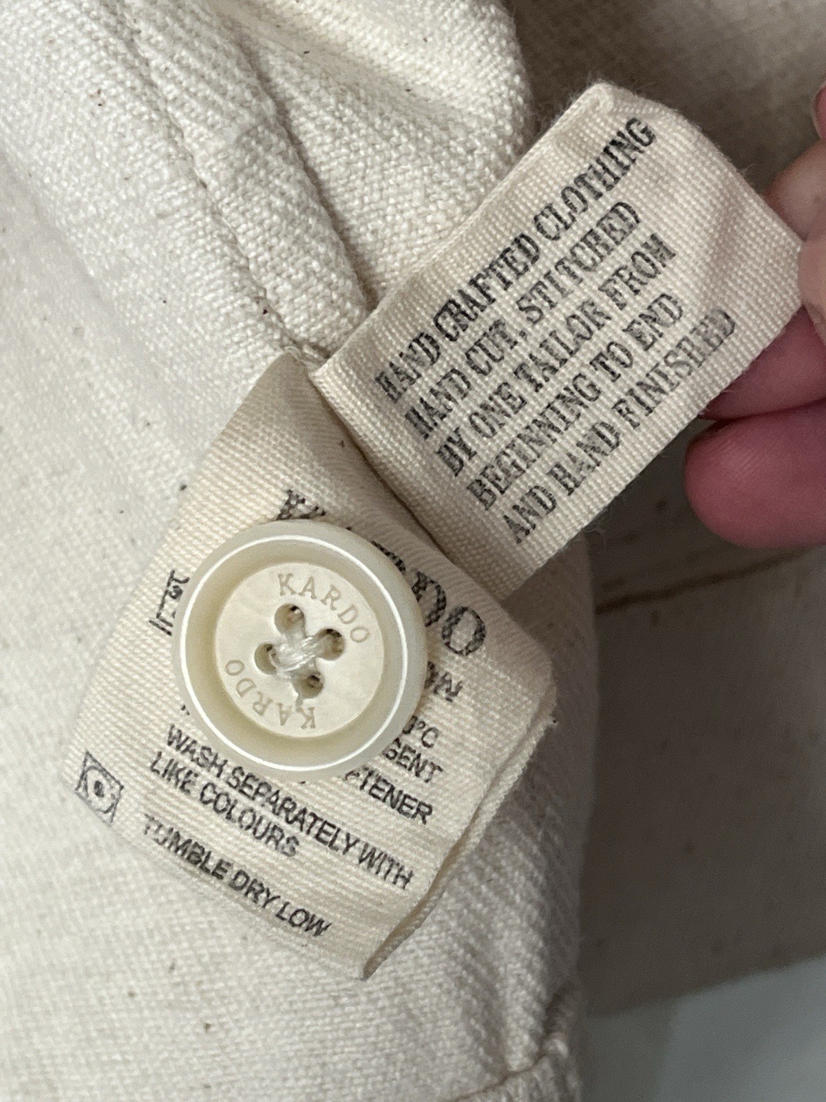 Kardo Bodhi Patchwork Jacket Handwoven Denim Natu… - image 5