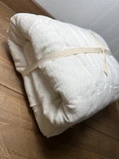 Pottery Barn Cozy Cloud Quilted Euro Sham White