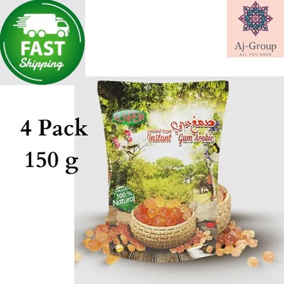 4 X ELNASR Instant Kaugummi Arabic 150 gm Akazie Natur 100% Sudan  SCHNELLER ...