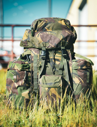 Surplus, British Military PLCE DPM Woodland Rucksack, Frame, Long Back Version