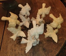 Lot of 6 Vintage 1976 Wilton Wedding Cake Toppers "Love Birds"  1002-206