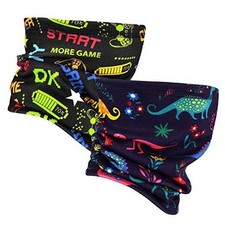 Kids Neck Gaiter Warmer Winter Fleece Scarves Face Masks Medium Dinosaur game