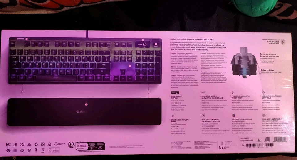 SteelSeries Apex Pro Gen 3 Full Size Mechanical Gaming Keyboard - Image 2 of 4