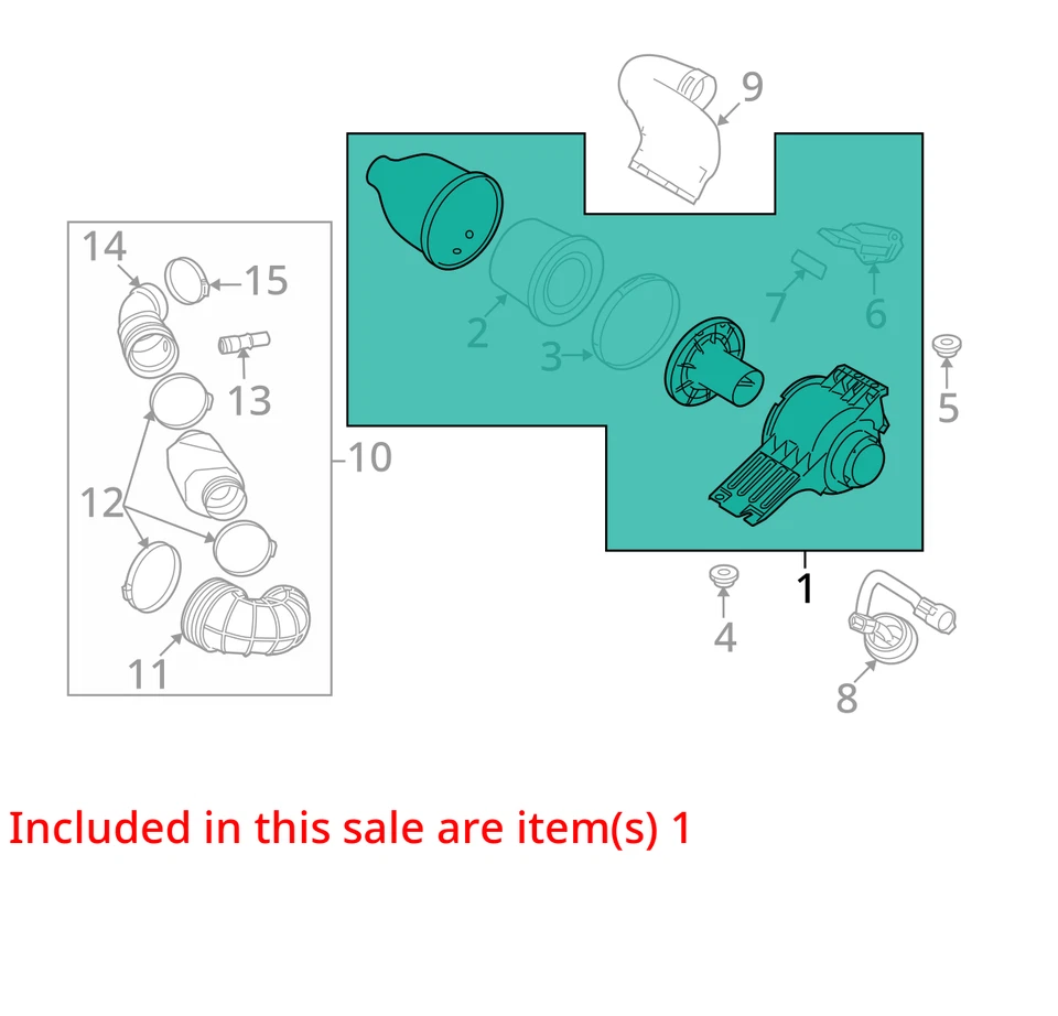 2011-2016 Ford E-350 Super Duty limpador de ar entrada-duto tubo mangueira ARLWW - Imagem 2 de 3