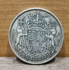 1941 Silver Canadian 50 Cents / Half Dollar Circulated Ungraded #8