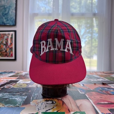 BAMA Alabama Crimson Tide Plaid Hat Cap Snapback Red One Size