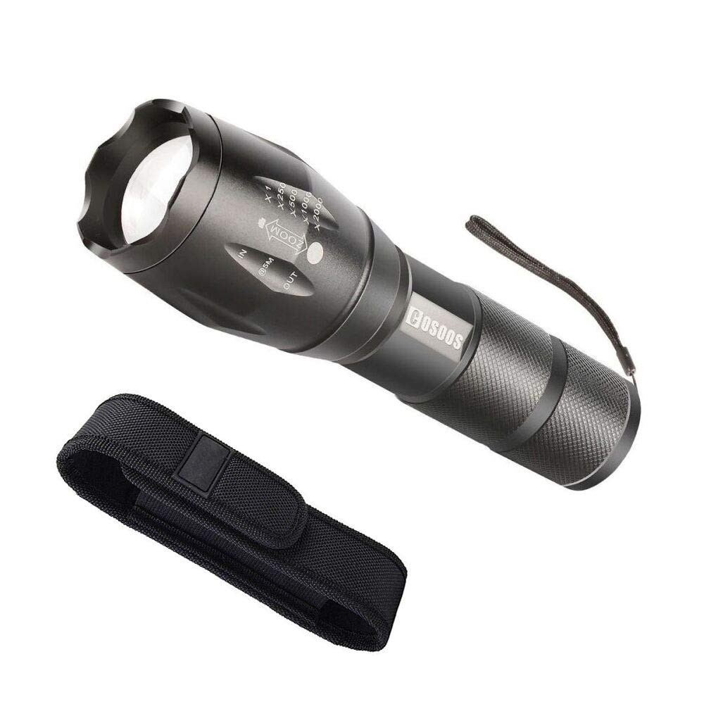 LED Flashlight with Holster, Bright Tactical Flashlight 1000 Lumen, Zoomable ...