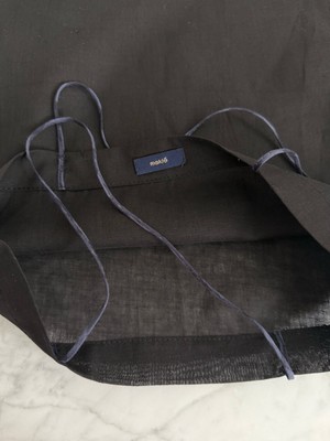Makie Clothier New York Makié Black Cotton Navy Tote Travel Knitting  Bag New