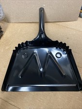 Heavy-Duty Black Metal Dustpan, 12"