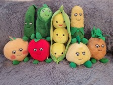 Vintage Del Monte Plush Fruit And Vegetables 8 Count 1982-1983 Collectibles