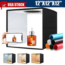 12in LED Photo Studio Light Box Portable Folding Photography Shooting Tent Kit