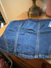 Universal Thread Women's Denim Corset Top Dark Wash Strapless Zip Back Size 2