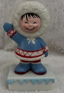 Vintage 80's Li'L Eskimo Baking Soda  Refrigerator Container J.S.N.Y