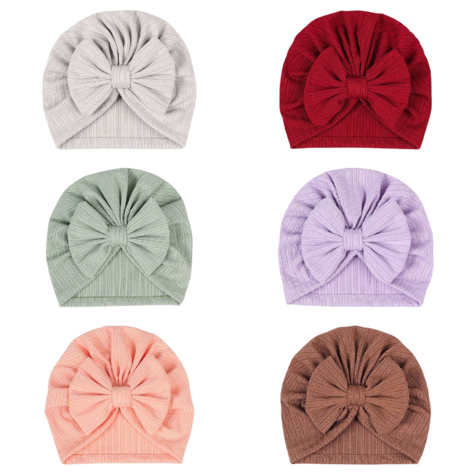 With Bow Toddler Infant Beanie Cap Soft 0-24months