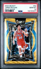 2024 PANINI SELECT GOLD WAVE #82 JARED MCCAIN 5/10 PSA 10