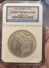 1921 Morgan Silver Dollar NGC- AU