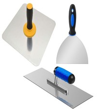 3 St&uuml;ck Trockenbau-Kellen-Set ergonomischer Griff Aluminium-Gl&auml;ttkelle leicht