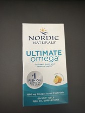 Nordic Ultimate Omega-3 1280mg 60 Soft Gels Fish Oil Supplement 