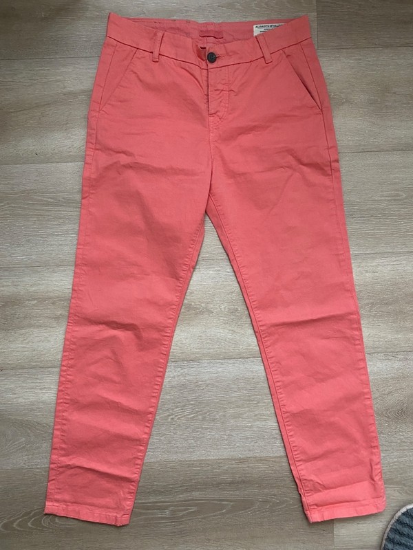 AllSaints Spitalfields Women Skipper Chino Pants US 4 Coral 100% cotton xs-s