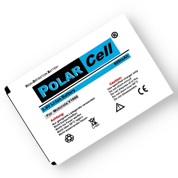 Polarcell Akku FüR Motorola V1000 Li-Ion Batterie Accu - 800Mah-image