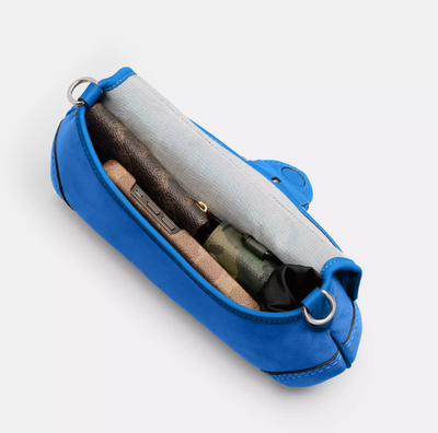 NWT Coach Soho Flap Bag in Suede [Silver/Mist Blue] ✨No US