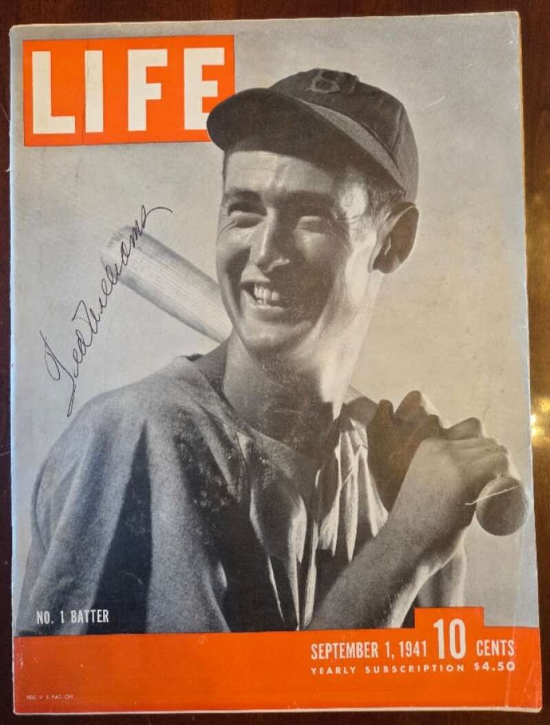 Ted Williams PSA DNA Loa Signed Original 1941 Life Magazine Autograph