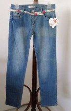 GIRLS PINK KISS JEANS PANTS WITH FLORAL BELT SIZE 16 NWT MSRP 44.00