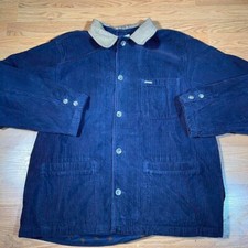 Vintage Eddie Bauer Blue Full Buttoned corduroy Jacket