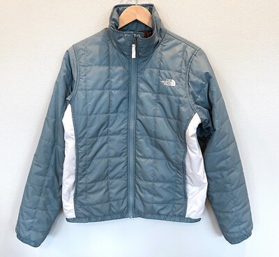 The North Face Blue Green Puffer Coat Women’s MEDIUM winter lightweight ski  snow