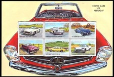 ZAMBIA 770 - Exotic Cars of Yesterday "Souvenir Sheet" (pb52324)