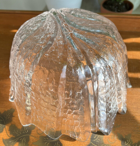 Vintage 1970’s Orrefors Eden Crystal “Leaf” Bowl Designed by Lars Hellsten - Picture 3 of 3