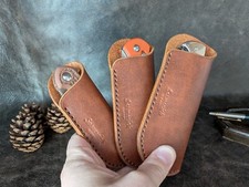 Funda para cuchillo de carpeta hecha a mano, estuche para cuchillo hecho a mano, bolsa Edc, funda de cuero