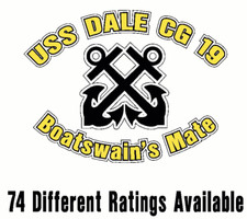 USS DALE CG 19 DLG 19 Oval Decal / Sticker Military USN U S Navy S06B