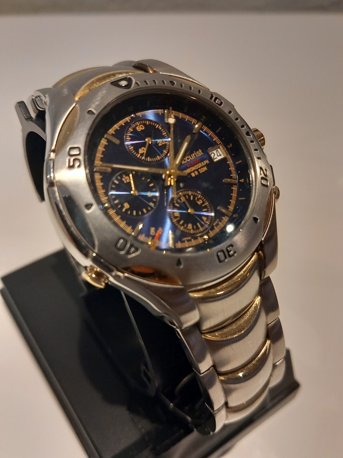 ACCURIST CHRONOGRAPH MENS WATCH SLIGHTY USED MB263 CAL.OS80 SR927W NEW