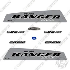 Fits Polaris Ranger 800 EFI CREW Decal Kit UTV - GREY VERSION - 7 YEAR 3M VINYL!