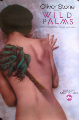 WILD PALMS ORIGINAL 1993 ABC TV POSTER 36'' X 24'' OLIVER STONE JAMES BELUSHI 