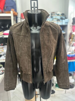 OVS Lederjacke Gebraucht Man Tg46 Brown LLV393