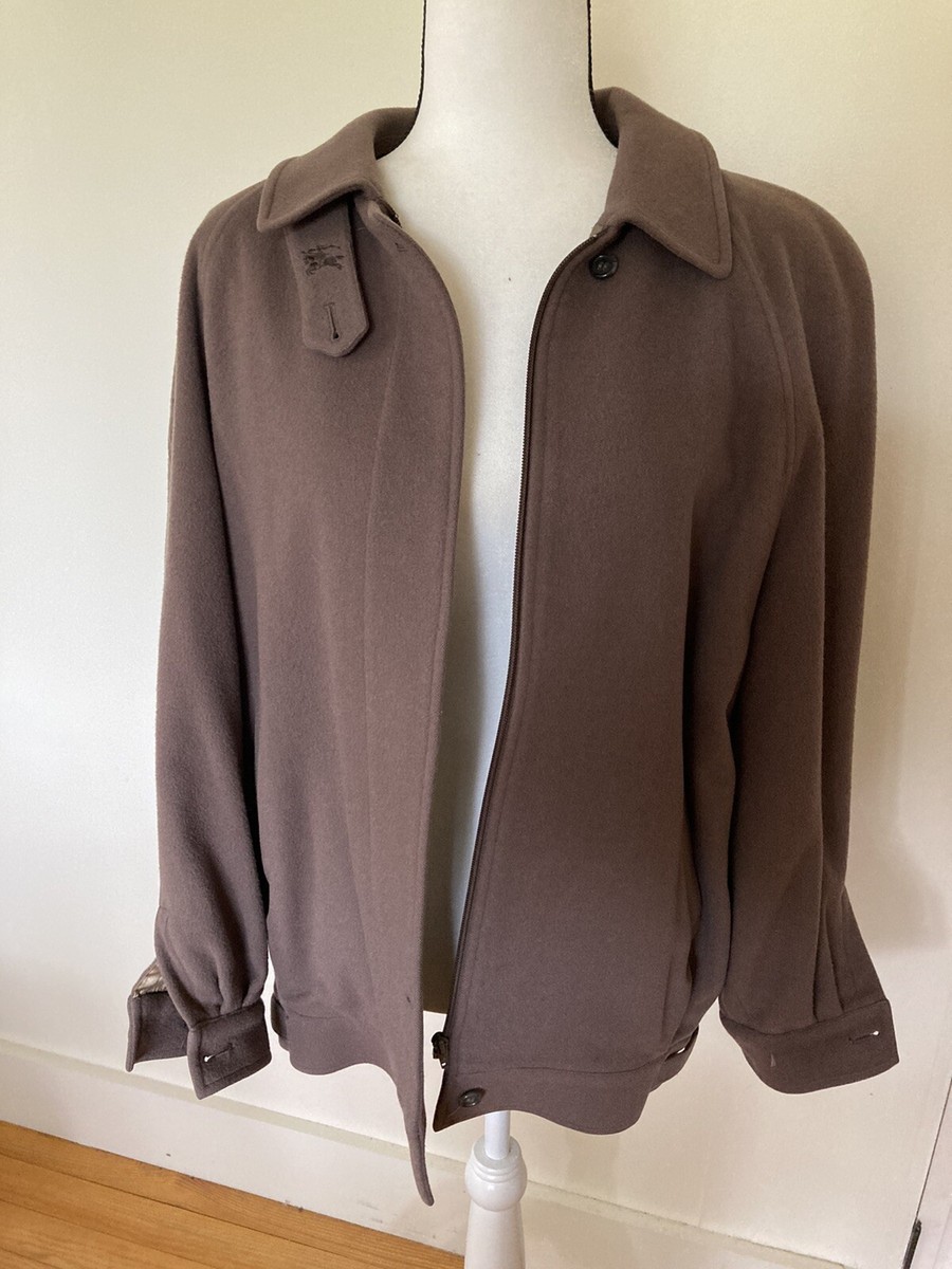 ジャケット・アウター vintage Burburrys light wool JACKET bi Burberry - Wool and leather bomber jacket