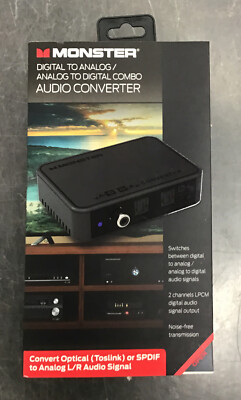 Monster Digital to Analog & Analog To Digital COMBO Audio Converter MAD1-1007  