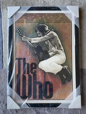 pete townshend the who chuck Sperry signed number framed rock concert poster