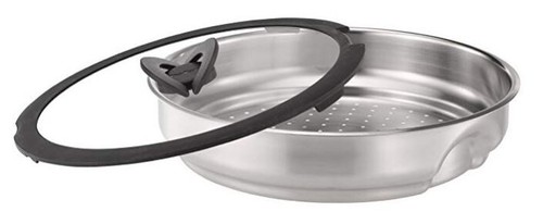 Tefal Ingenio Stainless Steel Steamer with Glass Lid, 24 cm For Sautepan - Picture 2 of 5