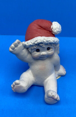 Vintage Dreamsicles Cherub Angle ''Tiny Tumbler'' Santa hat Signed Kristin