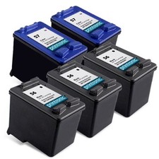 5PK HP 56 57 Ink Cartridge C6656AN C6657AN PSC 1315 1210 1350 1110 1310 Printer