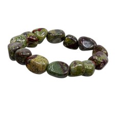 Tumbled Dragon's Blood Stone Bracelet NEW Stretchy Elastic Gemstone - One Size