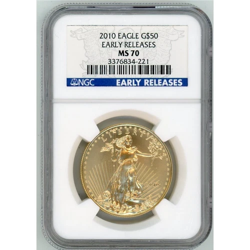 2010 American Gold Eagle $50 NGC MS 70 ER  United States Mint
