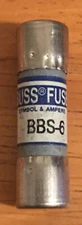 Bussmann BBS-6 BBS6 250 VAC Midget Non-Indicating Fast Acting Fuse