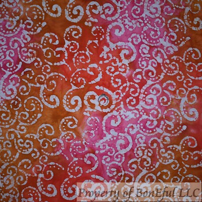 BonEFul Cotton Quilt Orange White Pink Blender Texture Batik Swirl Dot KID SCRAP