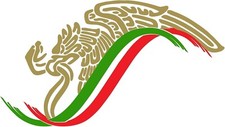 Mexican Eagle Sticker   Aztec-Inspired Golden Eagle Decal with Mexico Flag Color